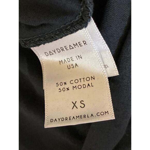 Free People Daydreamer Rolling Stones Black Leopard Tongue Tee T-shirtTop Sz XS - Picture 5 of 5